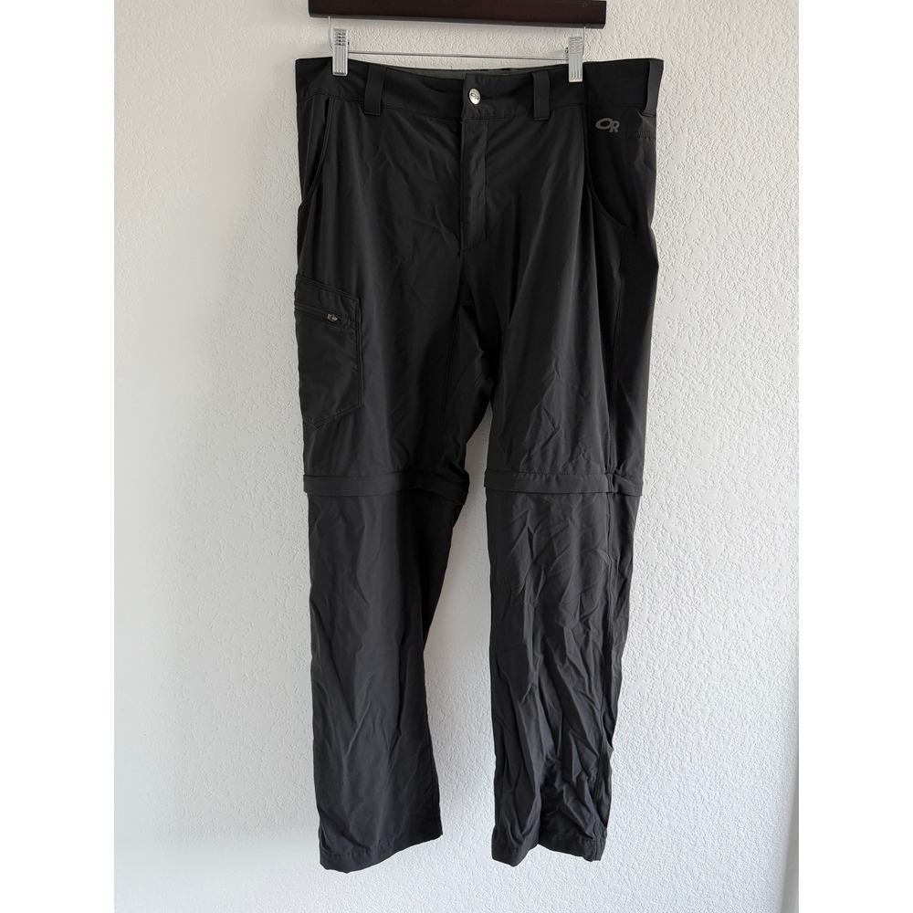 Outdoor Research Gorpcore Convertible Pants Size 34X30 Black Ferrosi Softshell